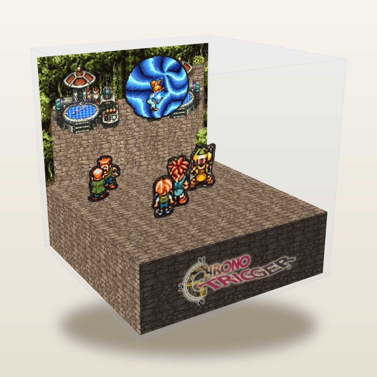 Chrono Trigger cube diorama, The Telepod Incident