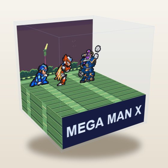 Mega Man X cube diorama